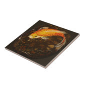 Golden Oranje Koi Fish Tegeltje (Zijkant)