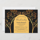 Golden Oranje Tree Family Reunion Uitnodiging (Voorkant)