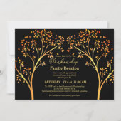 Golden Oranje Tree Family Reunion Uitnodiging (Voorkant)