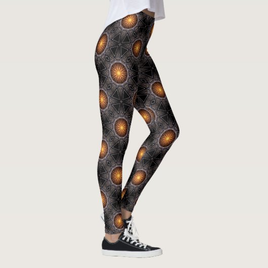 Golden Orb Tower Pattern 00120150507220114 Legging (Rechts)
