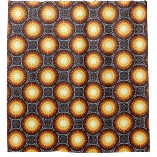 Golden Orb Tower Pattern 7220339 Shower Curtain Douchegordijn (Voorkant)