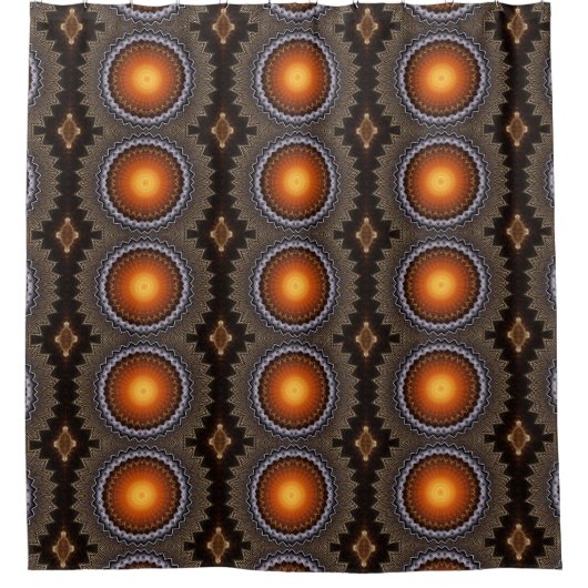 Golden Orb Tower Pattern 7225545 Shower Curtain Douchegordijn (Voorkant)