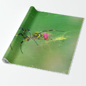Golden Orb Weaver Spider Wrapping Paper Cadeaupapier (Uitgerold)