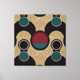 Golden orbit Abstract Canvas Afdruk