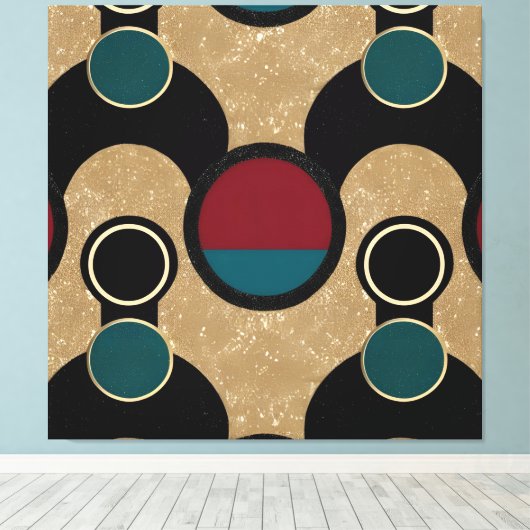 Golden orbit Abstract  Canvas Afdruk (Insitu (Houten vloer))