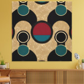Golden orbit Abstract  Canvas Afdruk (Insitu (Woonkamer))