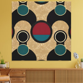 Golden orbit Abstract  Canvas Afdruk