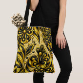 Golden Orbit Bloom Tote Bag (Dichtbij)