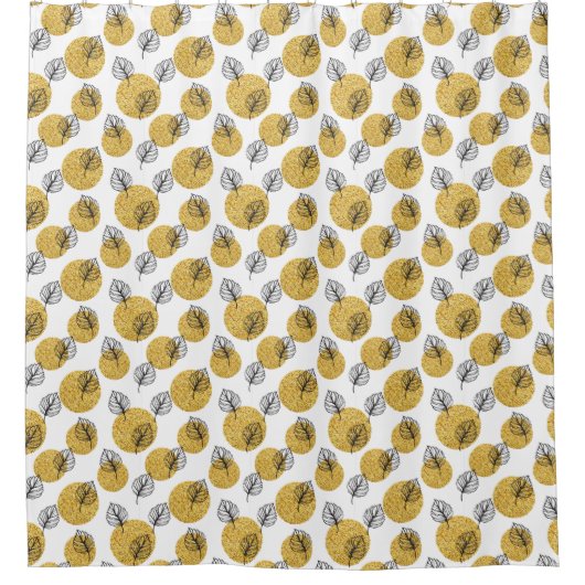 Golden Orbs Douchegordijn (Voorkant)