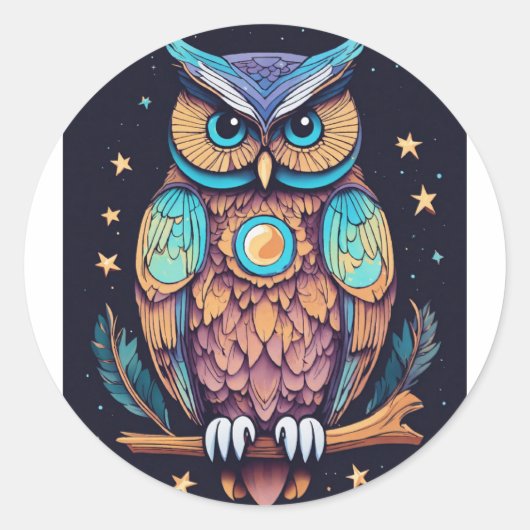 Golden Orchard Delight Ronde Sticker (Voorkant)