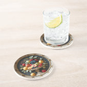 Golden Orchard Round Sandstone Zandsteen Onderzetter (Zijkant)