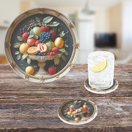 Golden Orchard Round Sandstone Zandsteen Onderzetter