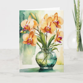 Golden Orchid Elegance Bedankkaart
