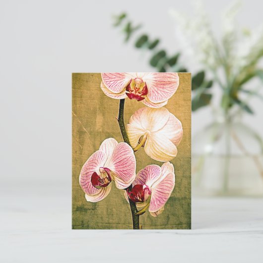 Golden Orchids Briefkaart (Staand voorkant)