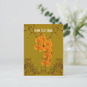 Golden Orchids Floral  Briefkaart (Staand voorkant)