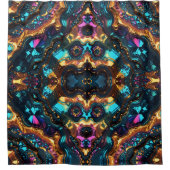 Golden Ore Veins met glanzende Pareltjes Douchegordijn (Voorkant)