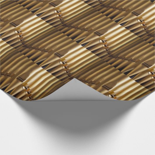 Golden orgaanbuizen cadeaupapier (Hoek)