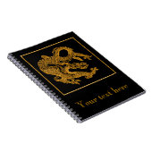 Golden oriental dragon 01 notitieboek (Rechterzijde)