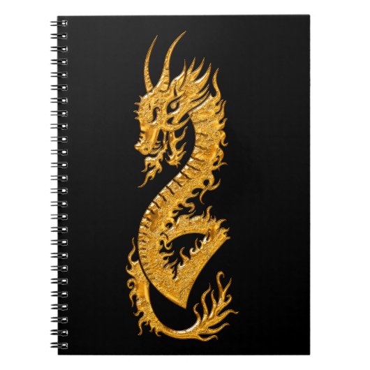 Golden oriental dragon 02 var notitieboek (Voorkant)