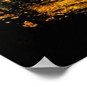 Golden Oriental Lake met een pagode Poster (Hoek)