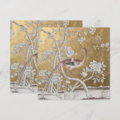 Golden Oriental Tea Garden met subtiele pauw Kaart (Voorkant / Achterkant)