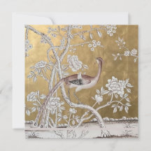 Golden Oriental Tea Garden met subtiele pauw