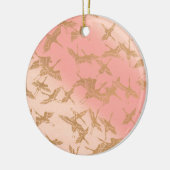 Golden Origami Crane Keramisch Ornament (Links)