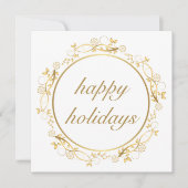 Golden ornament cirkel lijst kerstkaart (Voorkant)