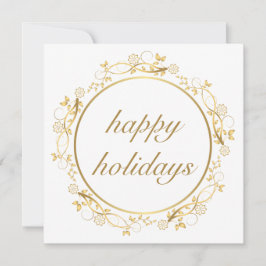 Golden ornament cirkel lijst kerstkaart