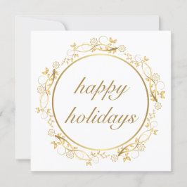 Golden ornament cirkel lijst kerstkaart