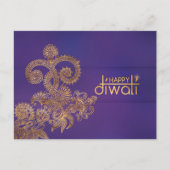 Golden Ornament Happy Diwali-Briefkaart Briefkaart (Voorkant)