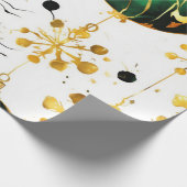 Golden Ornament Joy Christmas Wrap Cadeaupapier (Hoek)