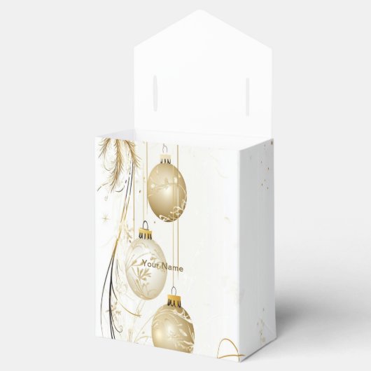 Golden Ornament Kerstfeest Elegant Bedankdoosjes (Geopend)