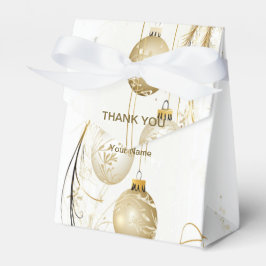 Golden Ornament Kerstfeest Elegant Bedankdoosjes