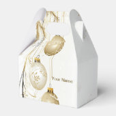 Golden Ornament Kerstfeest Elegant Bedankdoosjes (Achterkant)