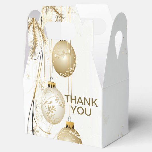 Golden Ornament Kerstfeest Elegant Bedankdoosjes (Geopend)