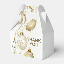 Golden Ornament Kerstfeest Elegant Bedankdoosjes