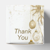 Golden Ornament Kerstfeest Elegant Bedankdoosjes (Bovenkant)