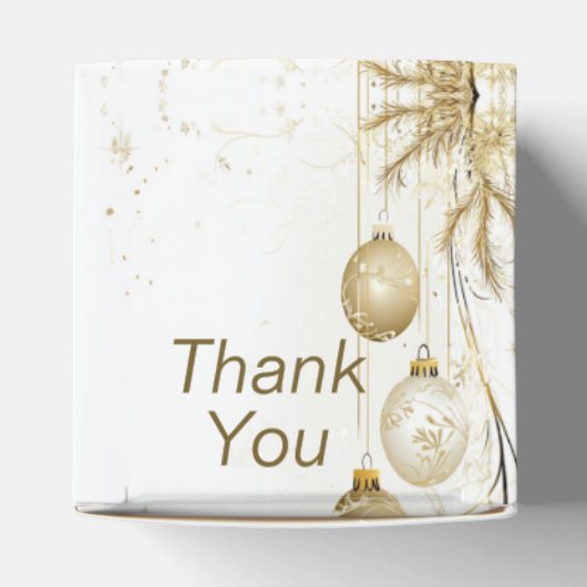 Golden Ornament Kerstfeest Elegant Bedankdoosjes (Bovenkant)