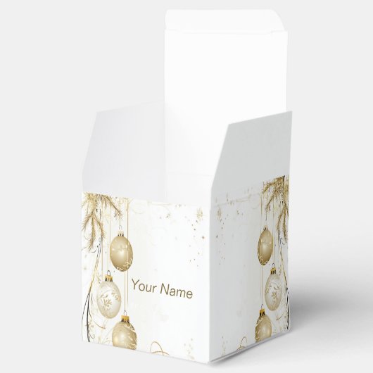 Golden Ornament Kerstfeest Elegant Bedankdoosjes (Geopend)
