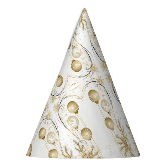 Golden Ornament Kerstfeest Elegant Feesthoedjes (Links)