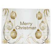 Golden Ornament Kerstfeest Elegant Groot Cadeauzakje (Achterkant)