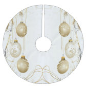 Golden Ornament Kerstfeest Elegant Kerstboom Rok (Voorkant)