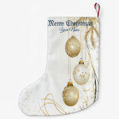 Golden Ornament Kerstfeest Elegant Kleine Kerstsok (Achterkant)