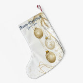 Golden Ornament Kerstfeest Elegant Kleine Kerstsok (Achterkant (Hangend))