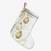 Golden Ornament Kerstfeest Elegant Kleine Kerstsok (Voorkant (Hangend))