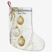 Golden Ornament Kerstfeest Elegant Kleine Kerstsok (Voorkant)