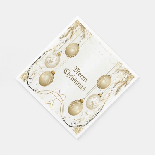 Golden Ornament Kerstfeest Elegant Servet (Hoek)