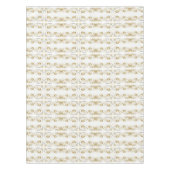 Golden Ornament Kerstfeest Elegant Tafelkleed (Voorkant)