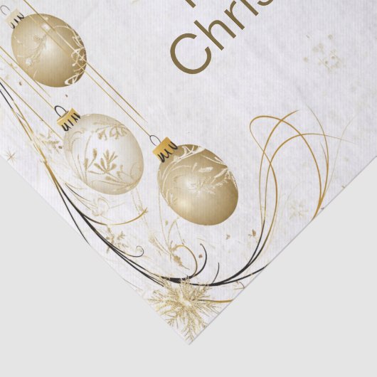 Golden Ornament Kerstfeest Elegant Tissuepapier (Detail)